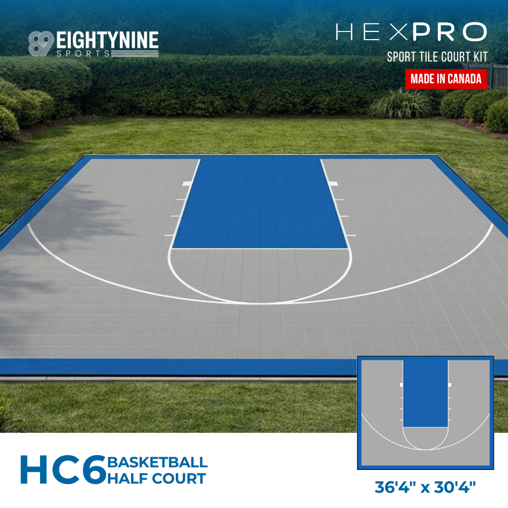 Basketball Half Court Kit - 36'4" x 30'4" | HEXPRO Sport Tile (HC6)
