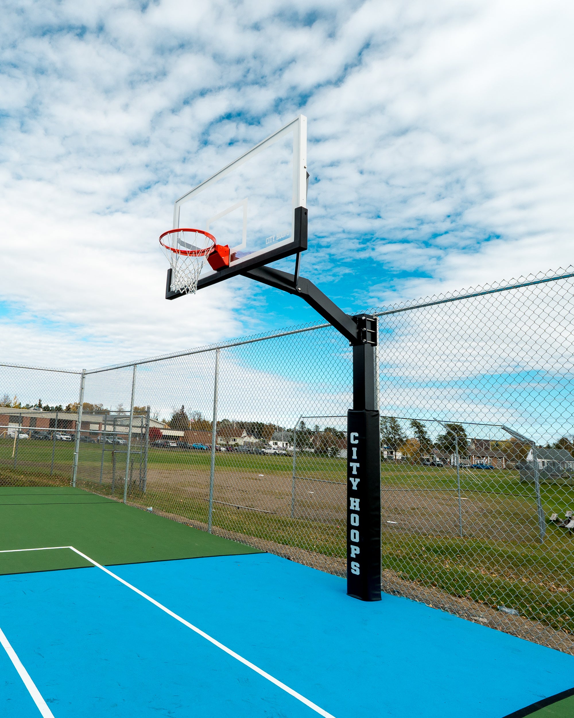 CITY HOOPS - Gooseneck+ Basketball Hoop (BU) - DIY Court Canada