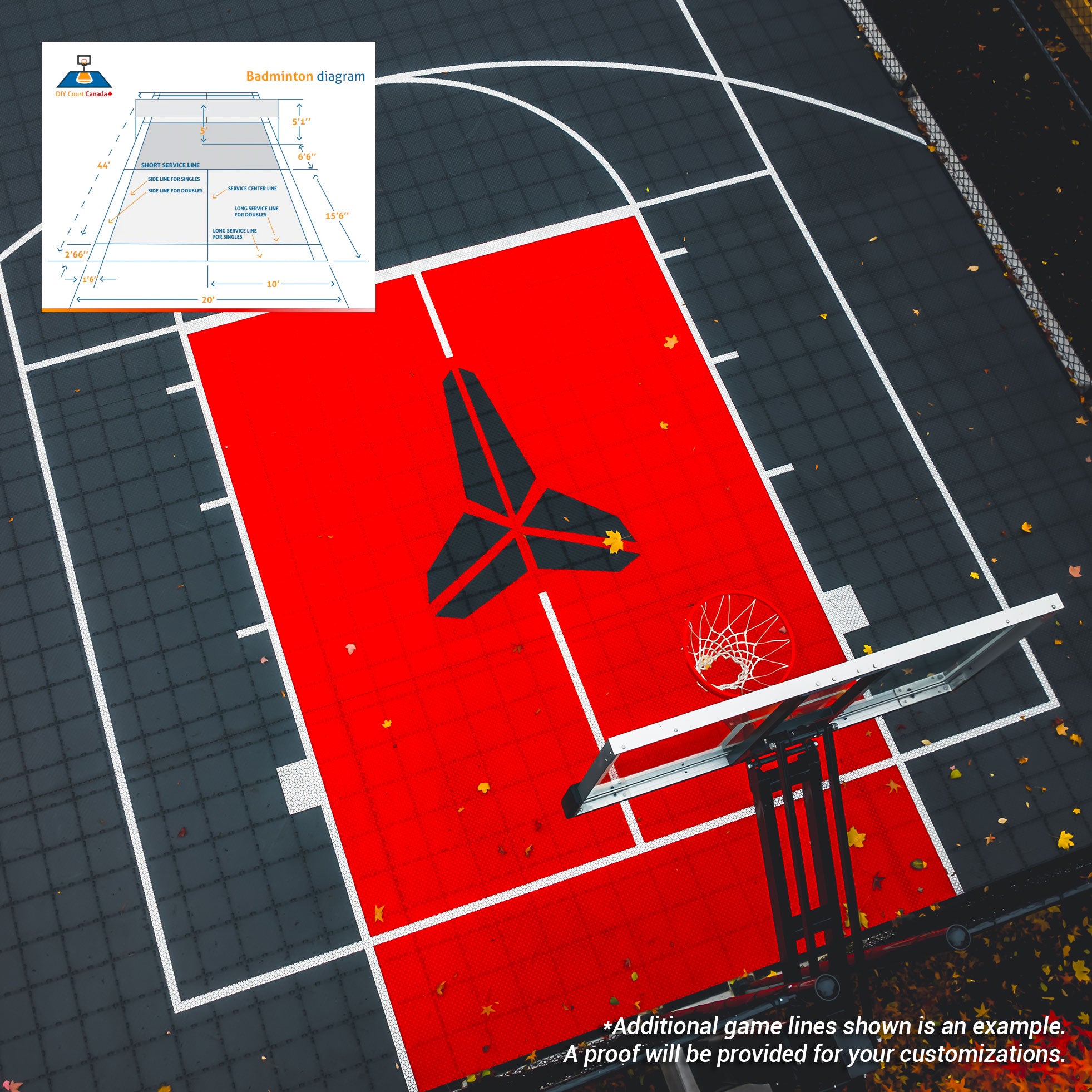 Badminton Lines - DIY Court Canada