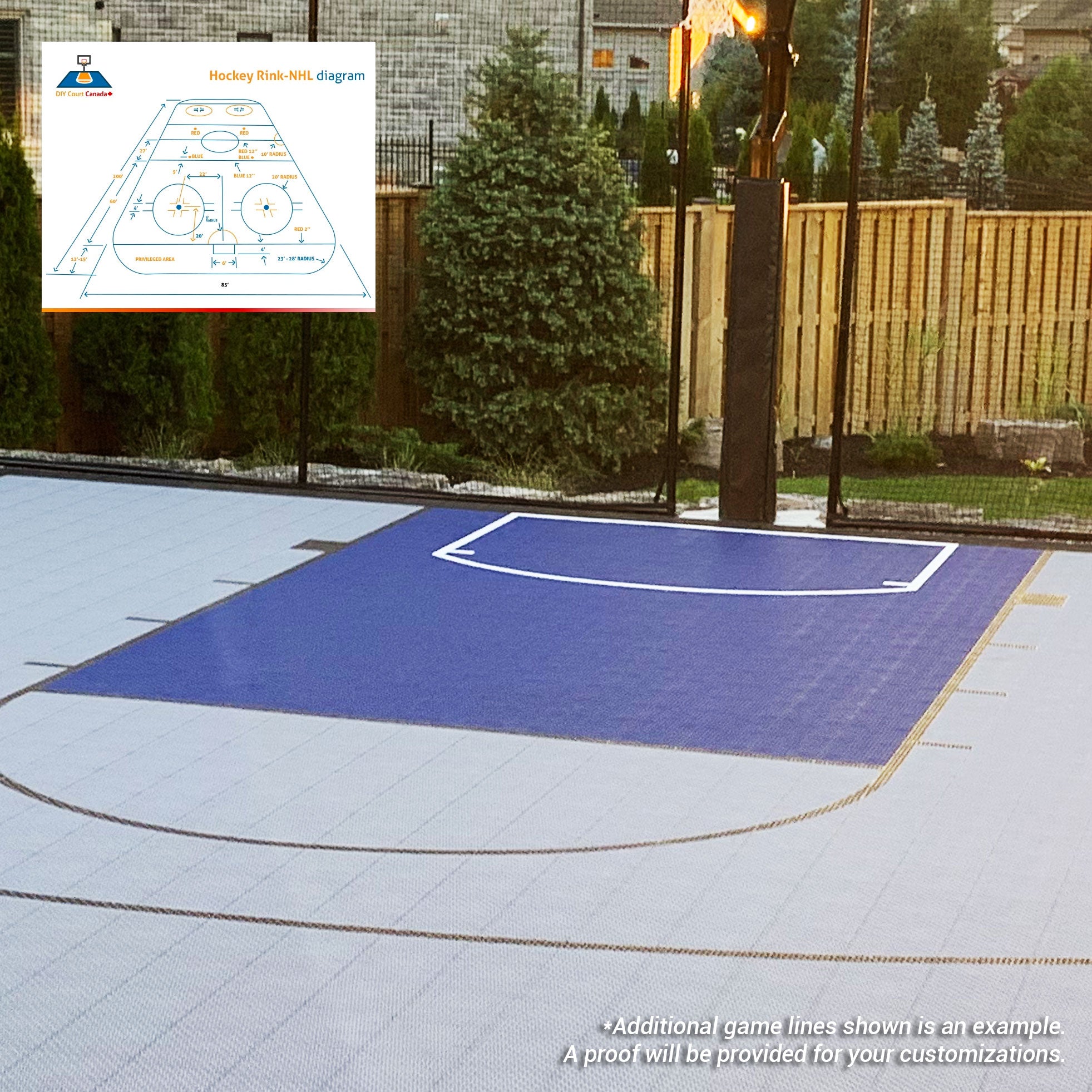 Hockey Crease Lines - DIY Court Canada