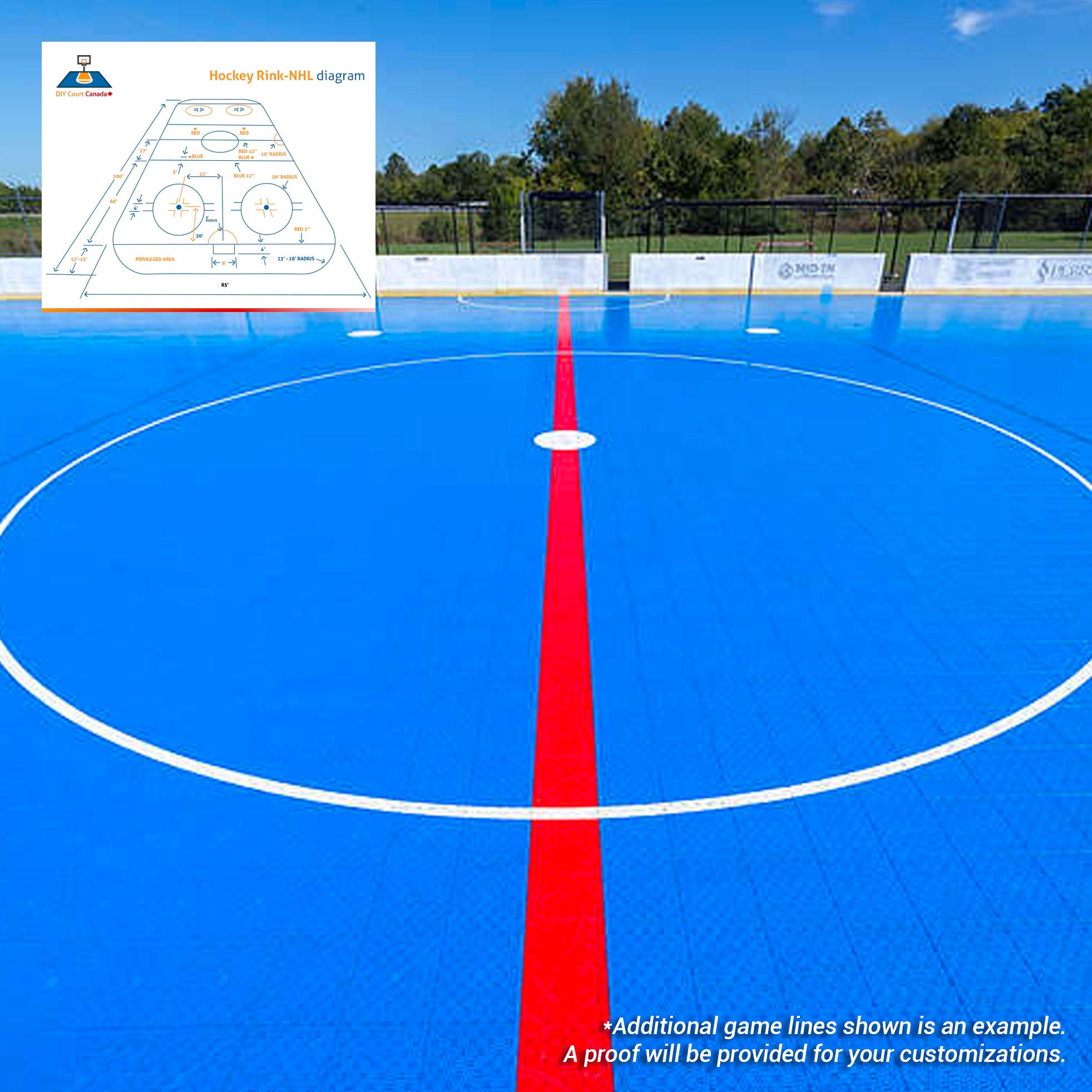 Hockey (FULL RINK) Lines - DIY Court Canada