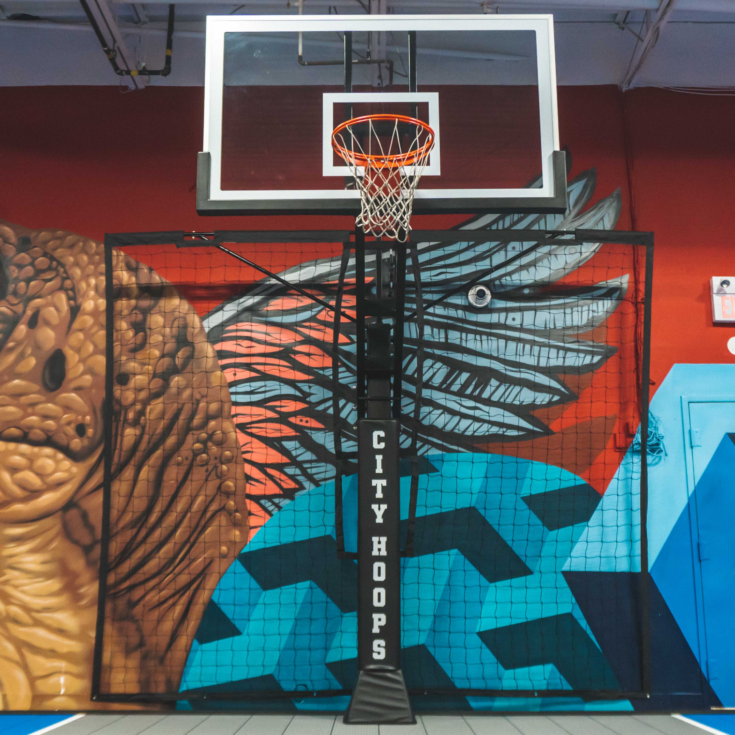 CITY HOOPS - Basketball Backstop Netting System - DIY Court Canada
