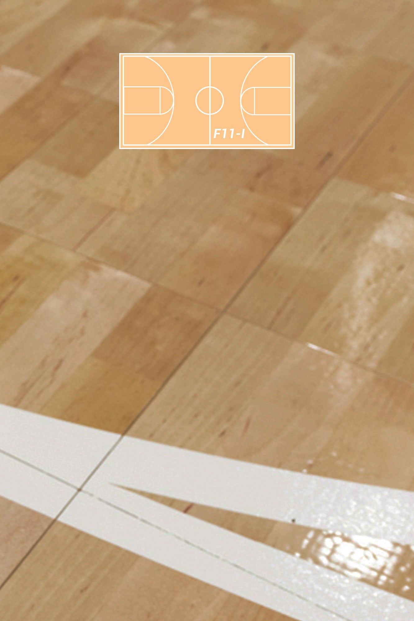Indoor Basketball Court Kit - Full Court 59'7" x 95' (F14-I) - DIY Court Canada