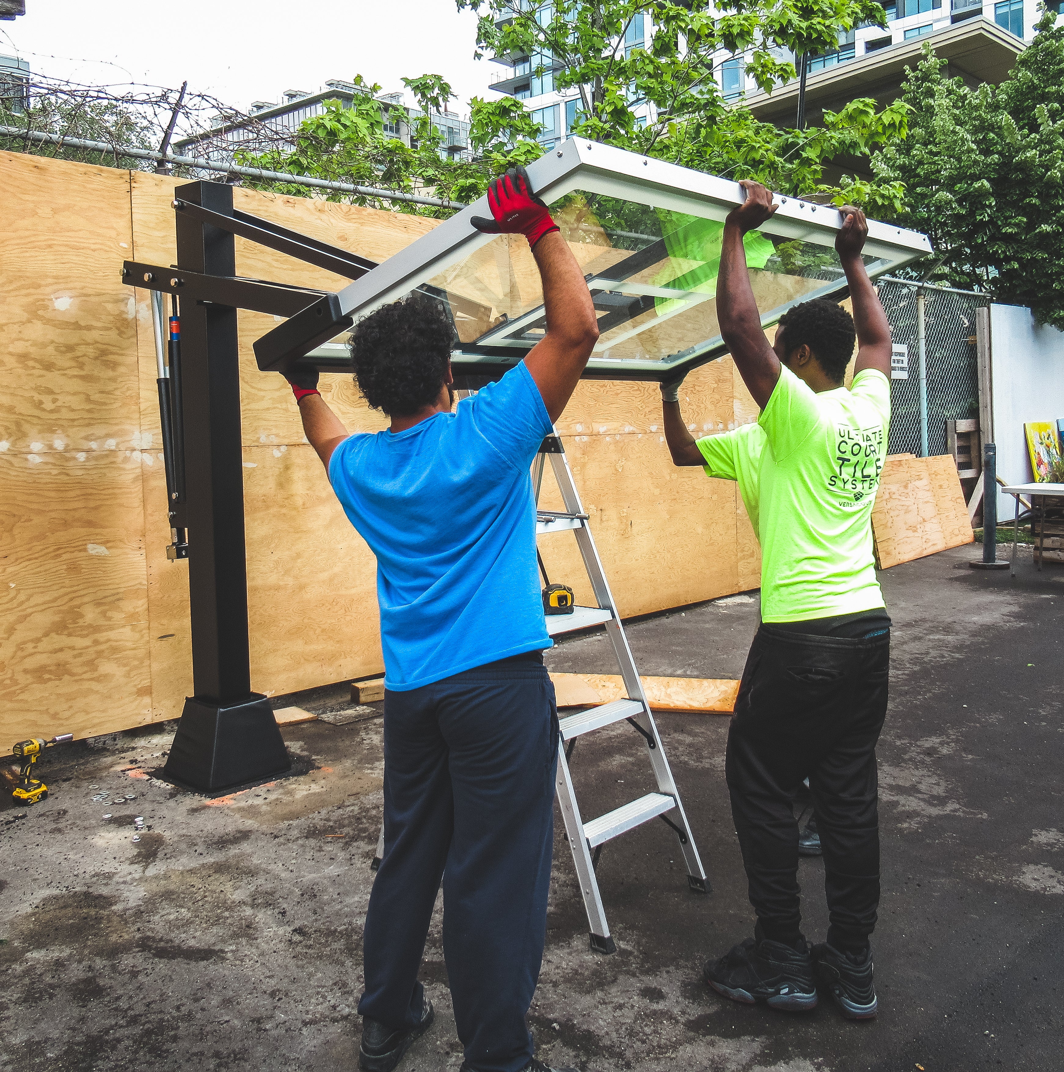 Installation - Basketball System (TORONTO Area) Minimum 2-Separate Day Process - DIY Court Canada