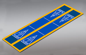 Shuffleboard Court Kit - Double 19'9" x 47'7" (S17) - DIY Court Canada