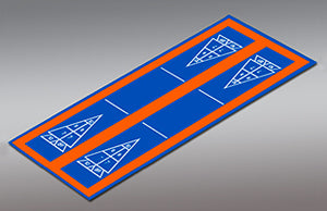 Shuffleboard Court Kit - Double 17'3" x 51'10" (S18) - DIY Court Canada