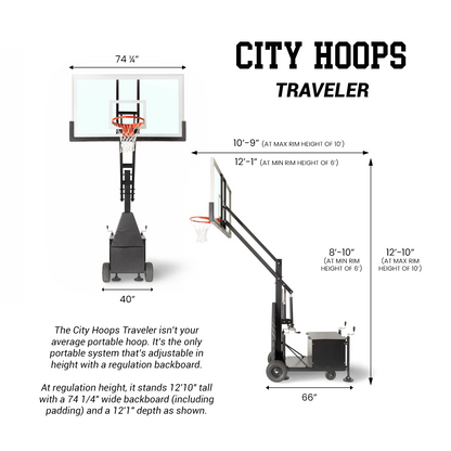 CITY HOOPS - Traveler Basketball Hoop