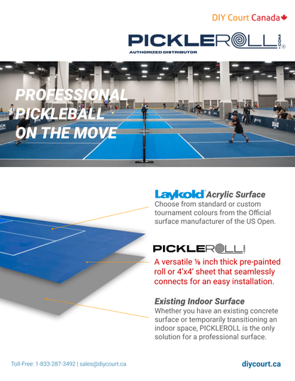 Pickleroll installer diy court court canada surface