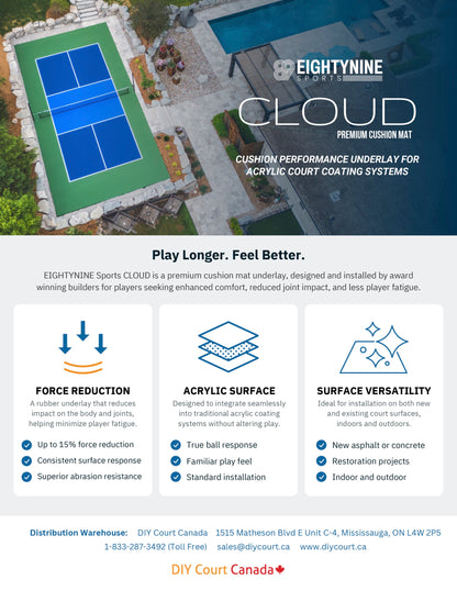CLOUD – Premium Cushion Pickleball Court (Installation & Equipment Included)