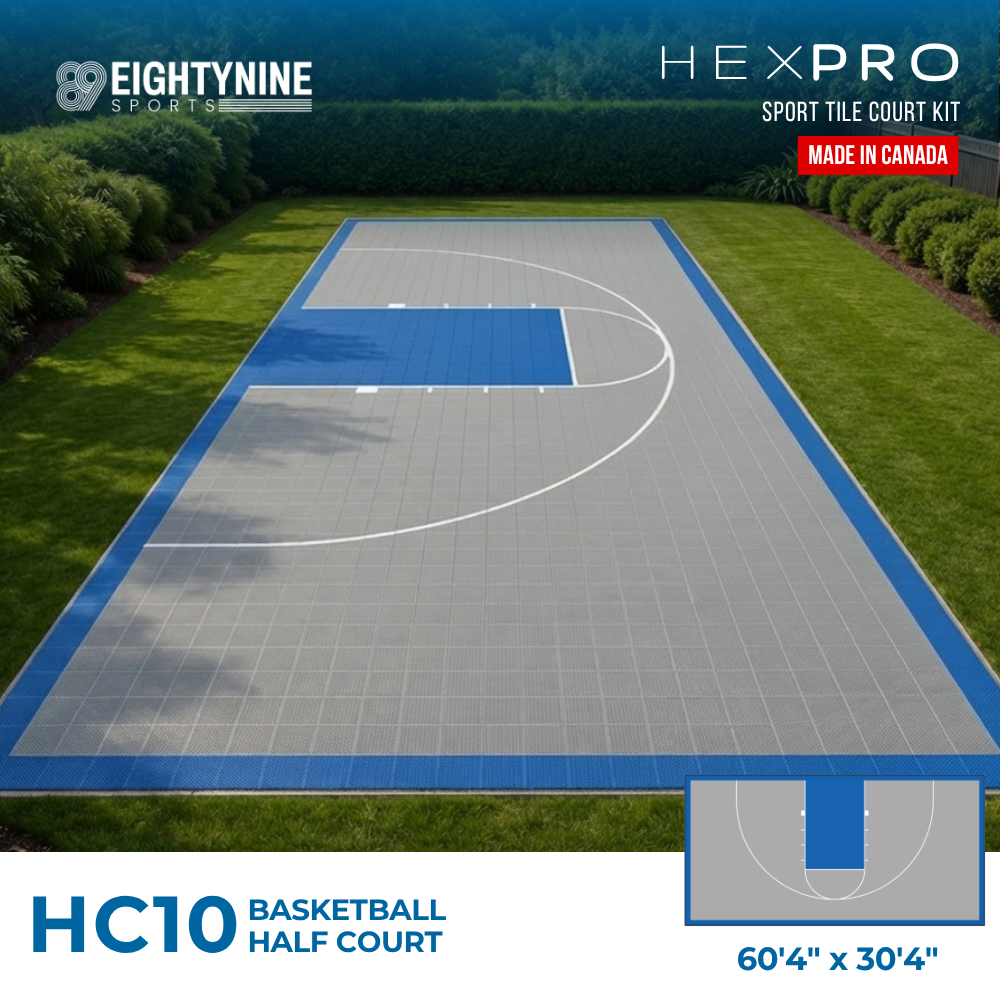Basketball Half Court Kit - 60'4" x 30'4" | HEXPRO Sport Tile (HC10)