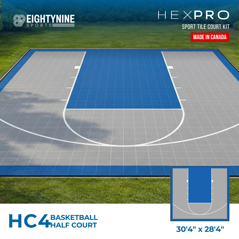 Basketball Half Court Kit - 30'4" x 28'4" | HEXPRO Sport Tile (HC4)