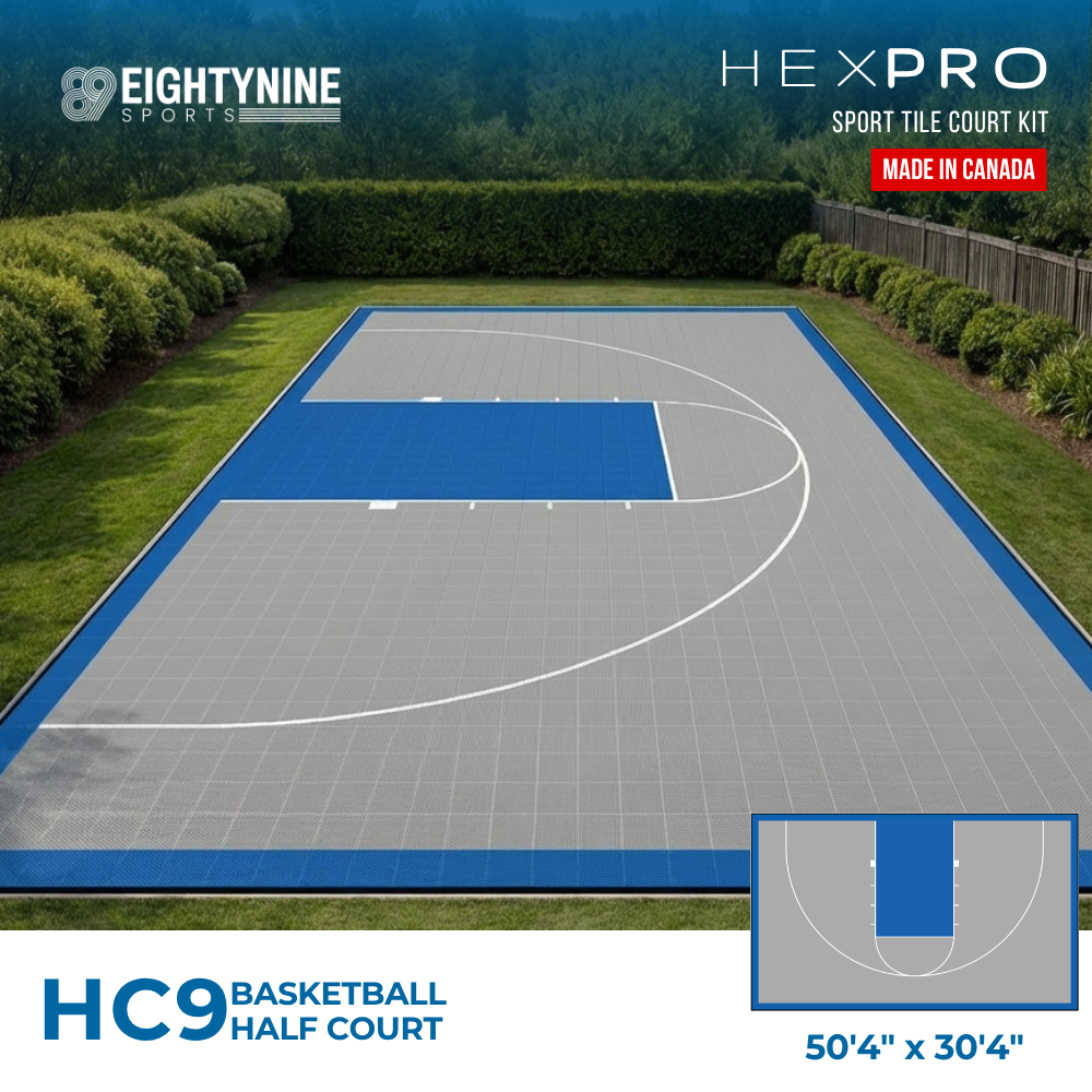 Basketball Half Court Kit - 50'4" x 30'4" | HEXPRO Sport Tile (HC9)