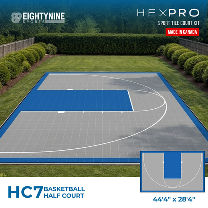 Basketball Half Court Kit - 44'4" x 28'4" | HEXPRO Sport Tile (HC7)