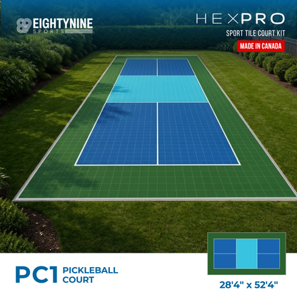 Pickleball Court Kit - 28'4" x 52'4" | HEXPRO Sport Tile (PC1)