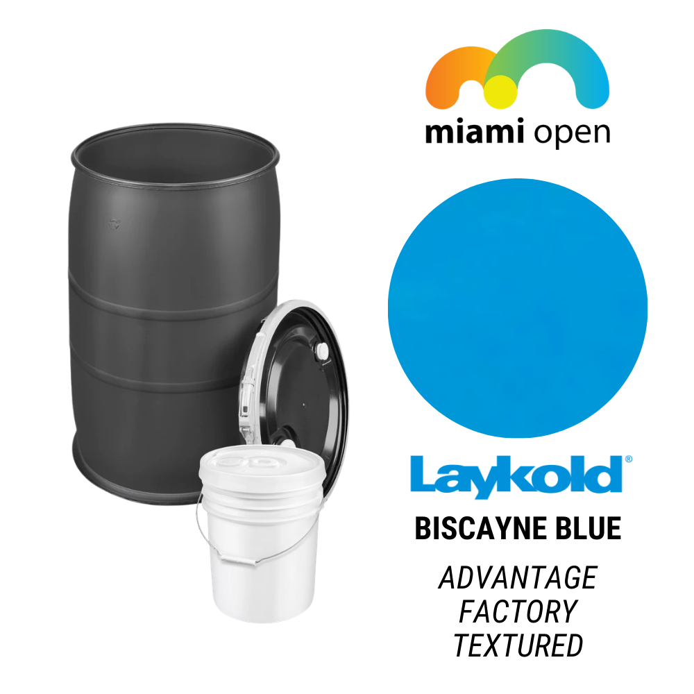 Laykold Advantage Colorcoat  - Official Miami Open Biscayne Blue - Factory Textured