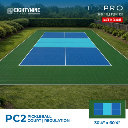 Pickleball Court Kit - 30'4" x 60'4" - Regulation Size | HEXPRO Sport Tile (PC2)