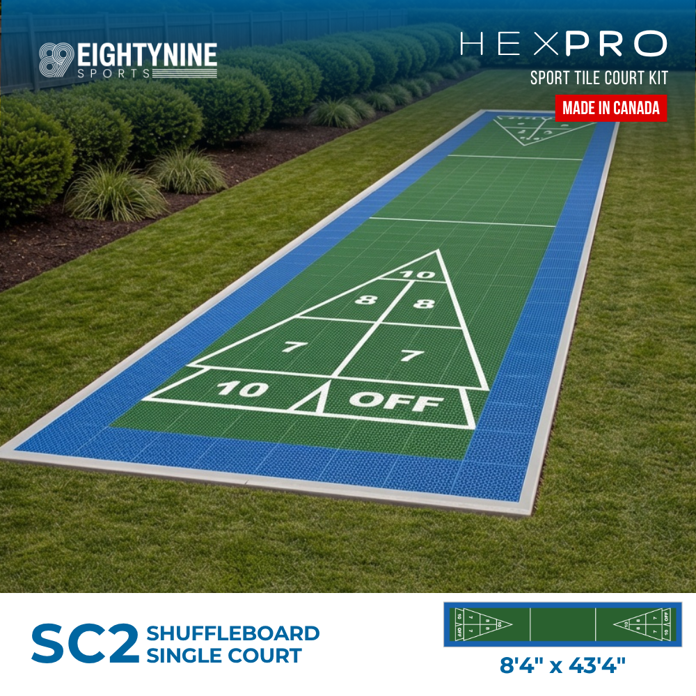 Shuffleboard Court Kit - 8'4" x 41'4" | HEXPRO Sport Tile (SC2)