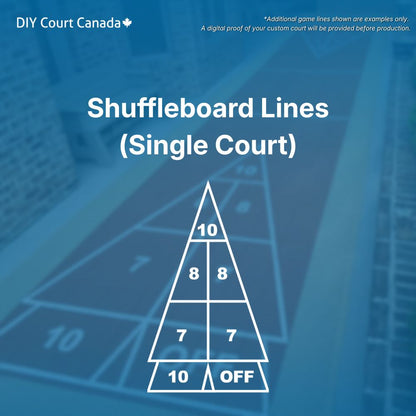 Shuffleboard (Single Court) Lines