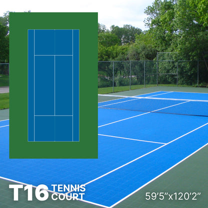 Tennis Court Kit - 59'5" x 120'2" (T16) - DIY Court Canada