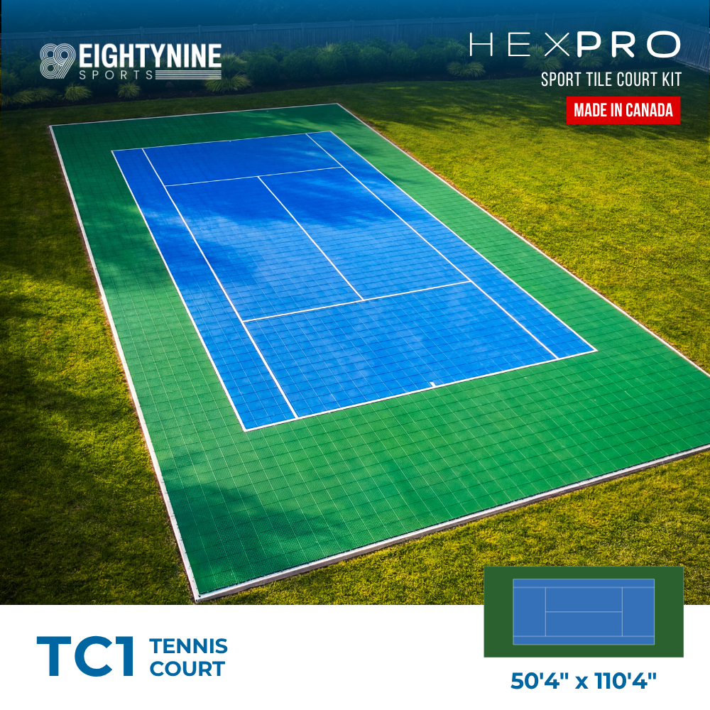 Tennis Court Kit - 50'4" x 110'4" | HEXPRO Sport Tile (TC1)