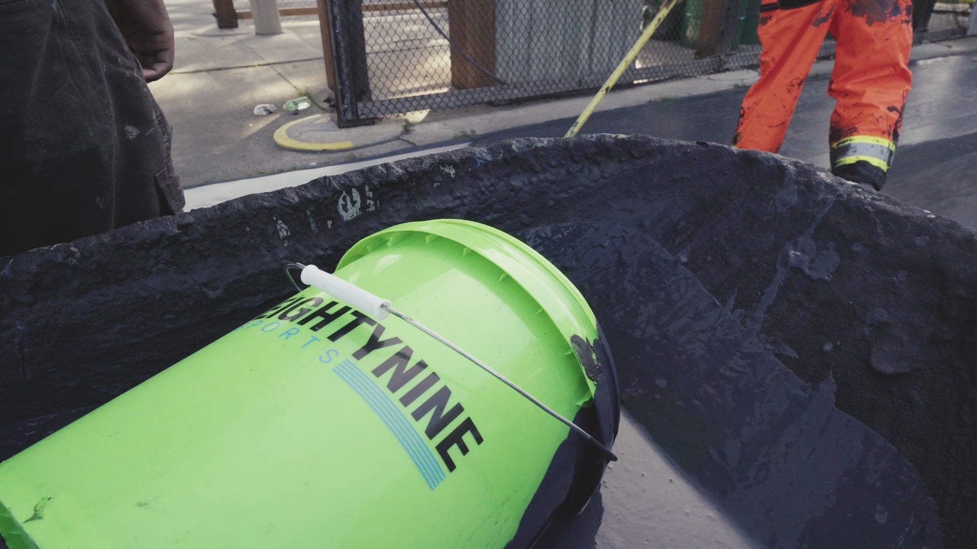 Load video: eightynine sports fiberglass mesh membane for acrylic resurfacing