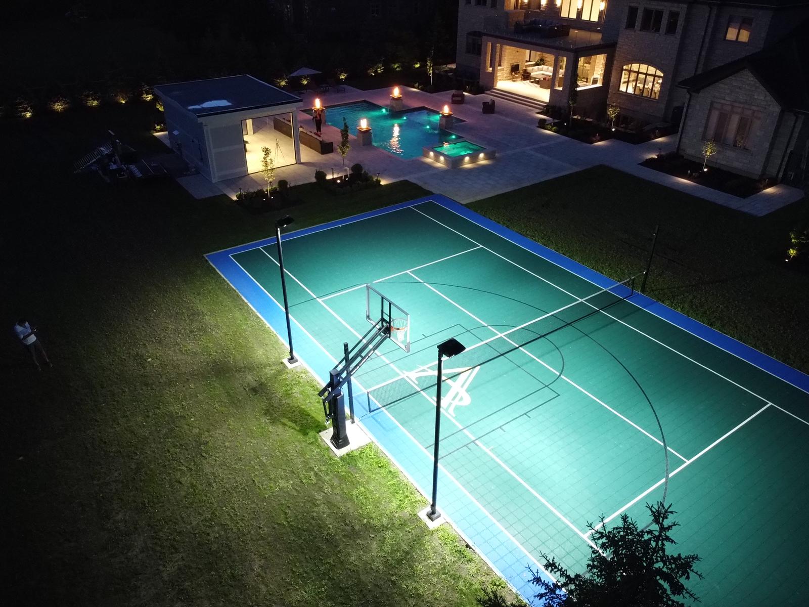 LED Lighting For Outdoor Court 15 Pole Single Head Fixture