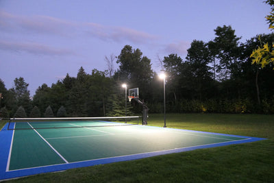 LED Light System - 15ft Pole & Single LED Fixture - DIY Court Canada