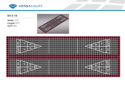 Shuffleboard Court Kit - Double 17'3" x 47'7" (S16) - DIY Court Canada