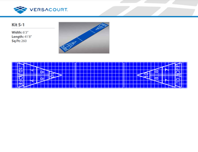 Shuffleboard Court Kit - Single 6'3" x 41'8" (S1) - DIY Court Canada
