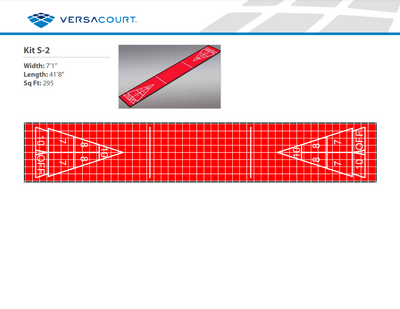 Shuffleboard Court Kit - Single 7'1" x 41'8" (S2) - DIY Court Canada